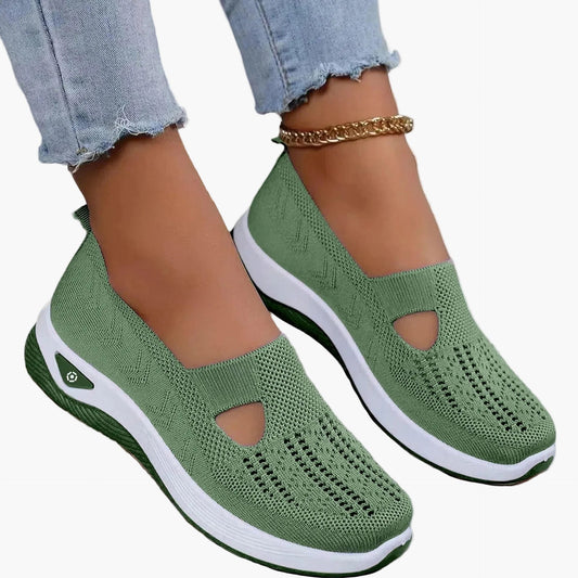 Zapatillas slip-on cómodas para mujer – Calzado ortopédico transpirable para el día a día y deporte