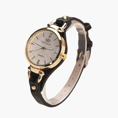 Damen Vintage Armbanduhr im Minimalistischen Stil – Elegante Quarz Uhr für Alltag und Business