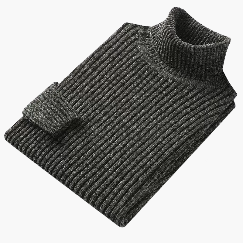 Herren Strickpullover Modern Gerippt Schlanker Schnitt Freizeit Business