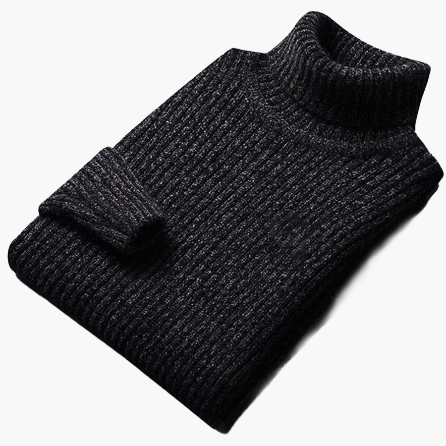 Herren Strickpullover Modern Gerippt Schlanker Schnitt Freizeit Business