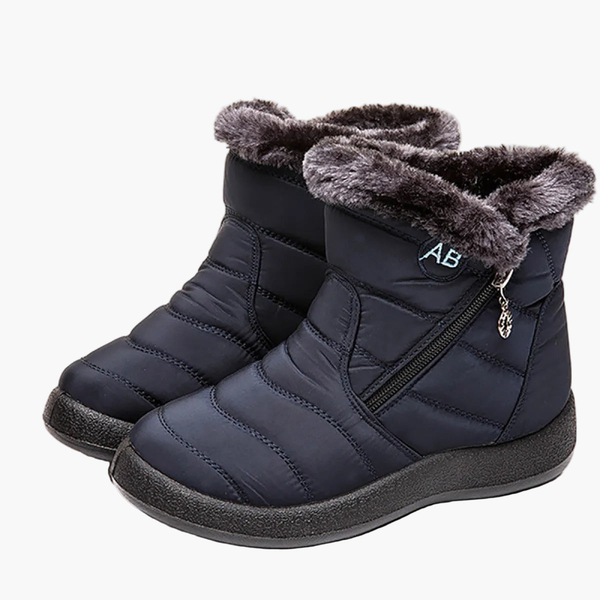 Dames winter enkellaarsjes met rits – Comfortabele warme outdoorlaarzen voor koude dagen