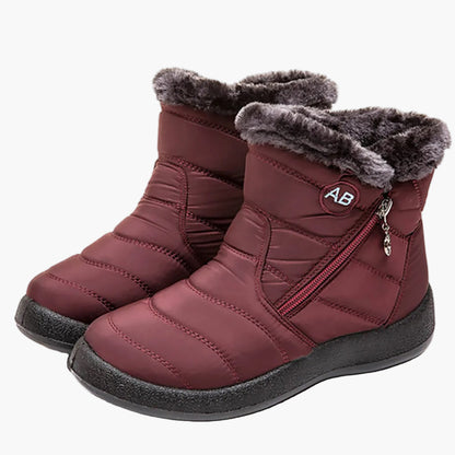 Dames winter enkellaarsjes met rits – Comfortabele warme outdoorlaarzen voor koude dagen