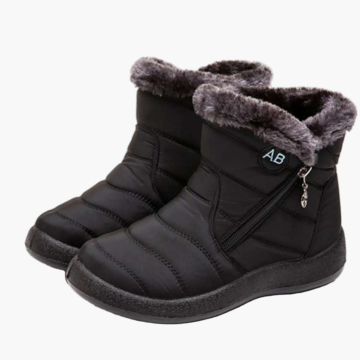 Dames winter enkellaarsjes met rits – Comfortabele warme outdoorlaarzen voor koude dagen