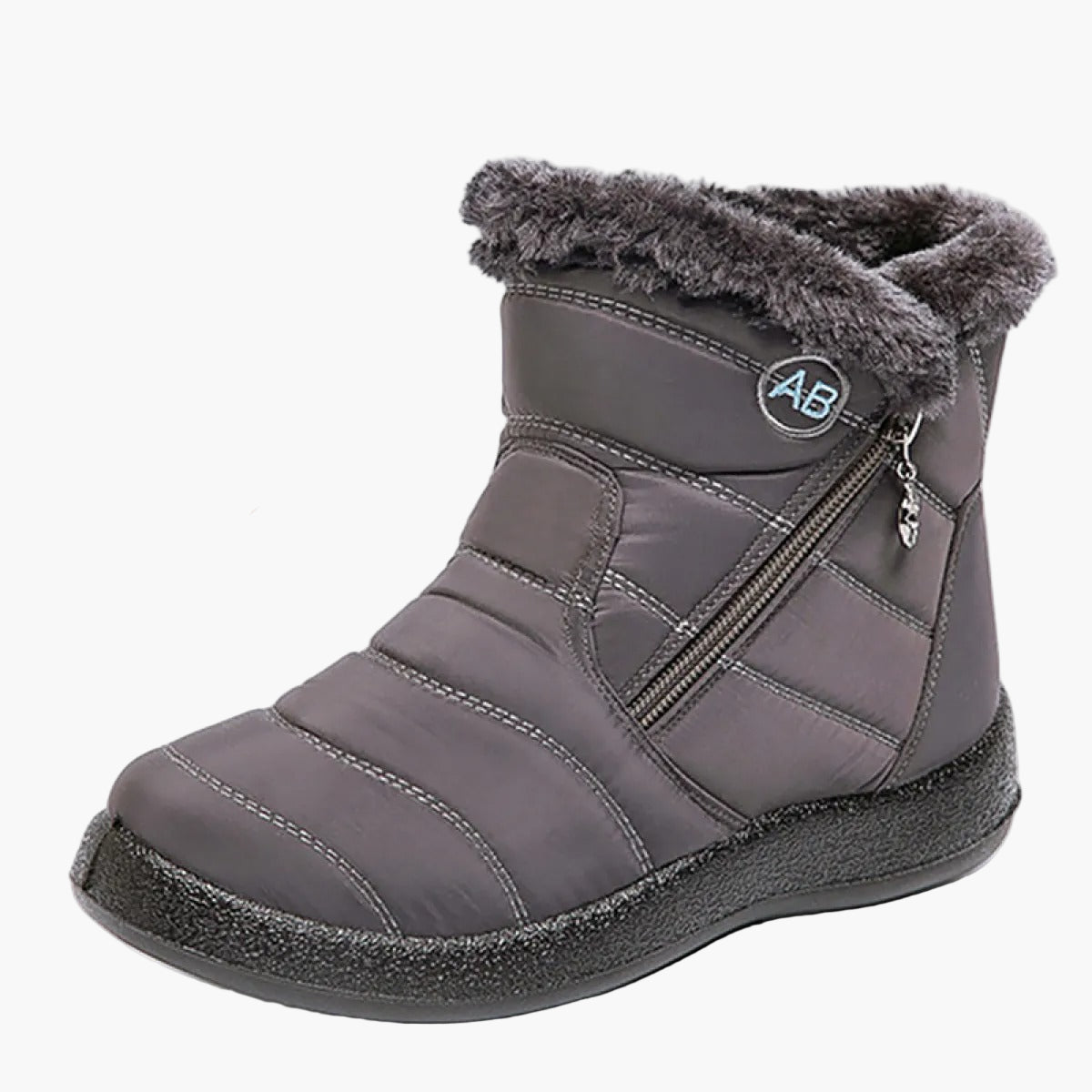 Dames winter enkellaarsjes met rits – Comfortabele warme outdoorlaarzen voor koude dagen