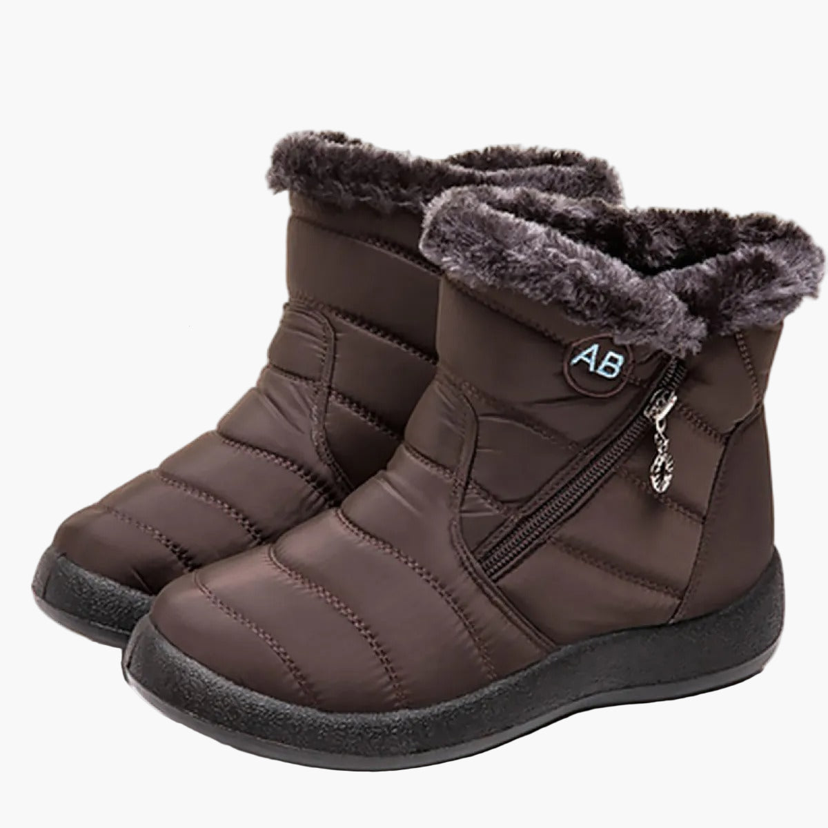 Dames winter enkellaarsjes met rits – Comfortabele warme outdoorlaarzen voor koude dagen