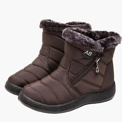 Dames winter enkellaarsjes met rits – Comfortabele warme outdoorlaarzen voor koude dagen