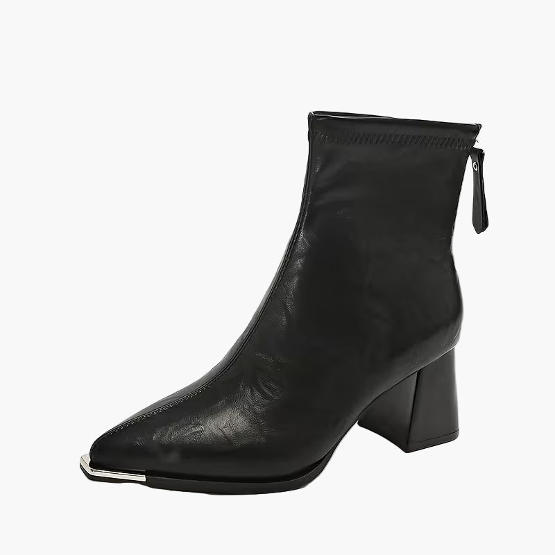 Bottines femme à talon bloc – Bottes d'automne et d'hiver à la mode pour le quotidien et le bureau