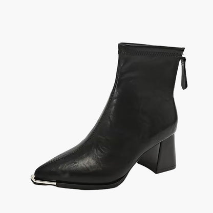 Bottines femme à talon bloc – Bottes d'automne et d'hiver à la mode pour le quotidien et le bureau