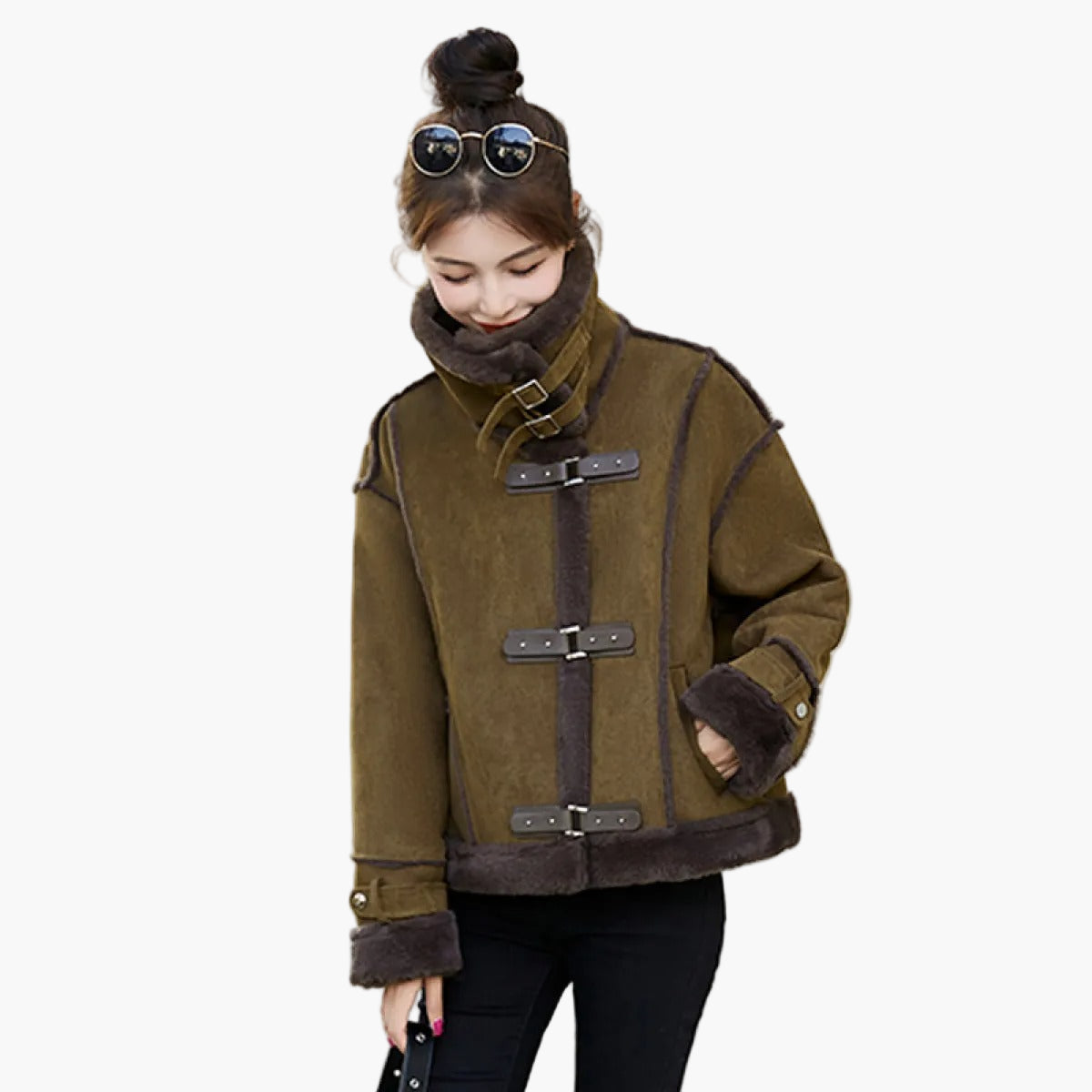 Veste courte hiver femme style streetwear décontracté – Veste de mi-saison tendance pour le quotidien et les loisirs