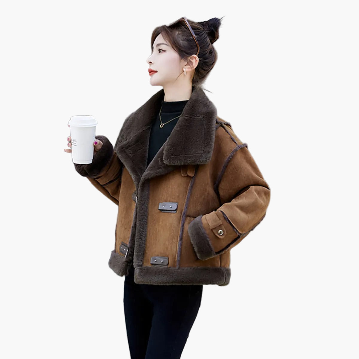 Veste courte hiver femme style streetwear décontracté – Veste de mi-saison tendance pour le quotidien et les loisirs