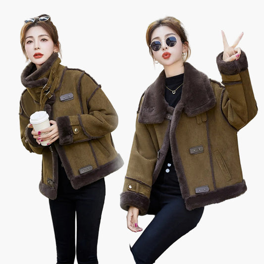 Dames winter kort jack in casual streetstyle – Modieus overgangsjack voor dagelijks gebruik en vrije tijd