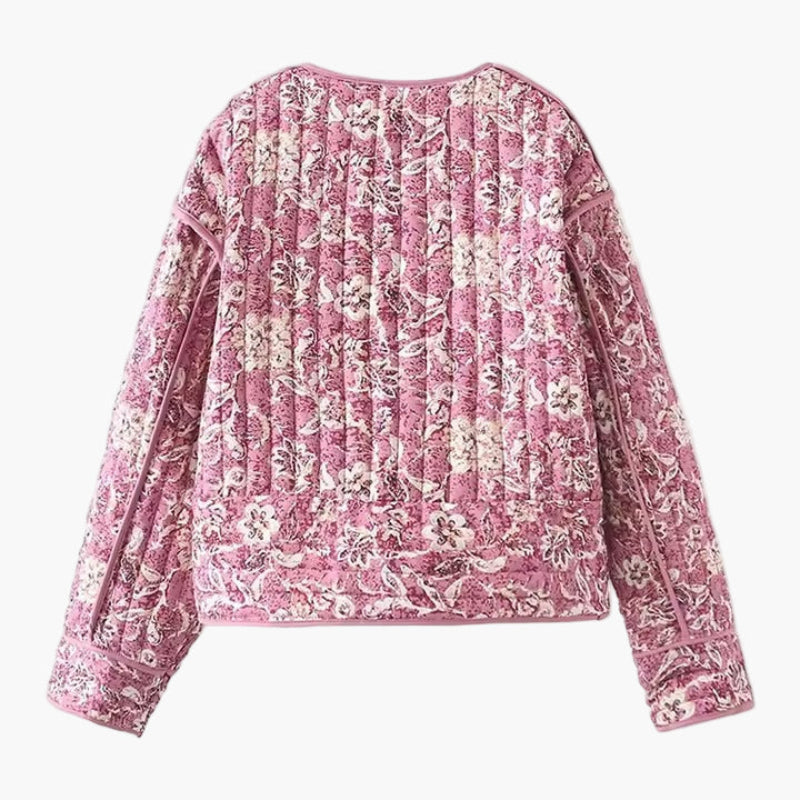 Doudoune femme style vintage floral – Veste de mi-saison tendance pour le quotidien et les loisirs