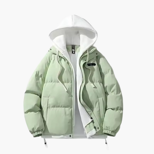Giacca imbottita invernale da uomo con cappuccio – Look streetwear outdoor alla moda