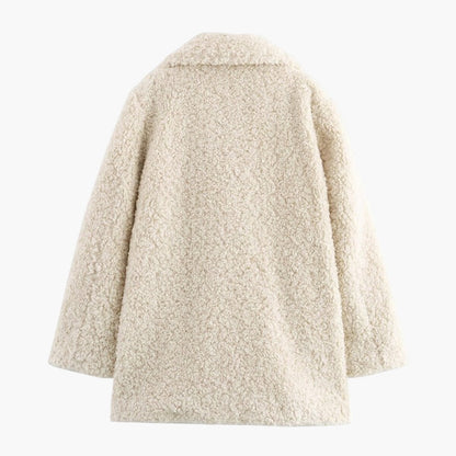 Damernas oversized teddy-kappa för höst och vinter – Avslappnad streetstyle, komfort och värme