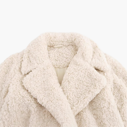 Damernas oversized teddy-kappa för höst och vinter – Avslappnad streetstyle, komfort och värme