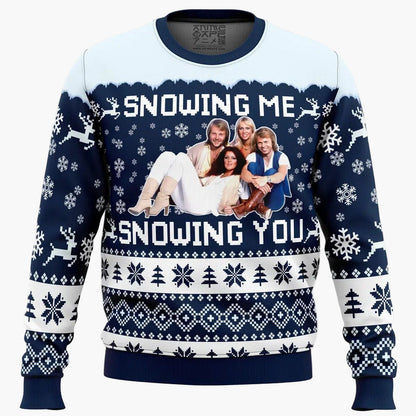 Unisex Juletrøje – Sjov "Snowing Me, Snowing You" ABBA fantrøje – Ideel til fester og vintertid