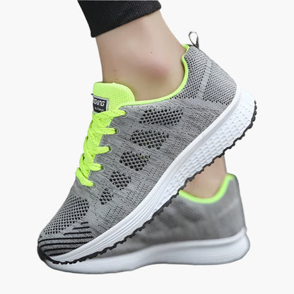 Dame sneakers fritidssko med åndbart mesh – Behagelige sportssko til hverdag, fitness og gåture