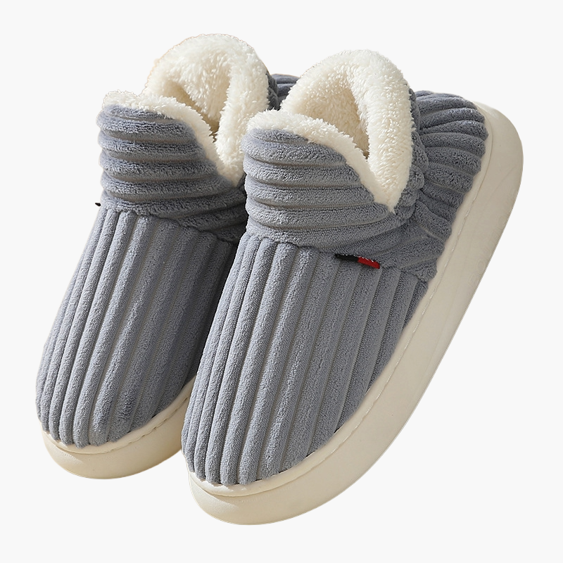 Pantuflas para mujer y hombre – Zapatillas de invierno acogedoras con suela antideslizante y forro mullido
