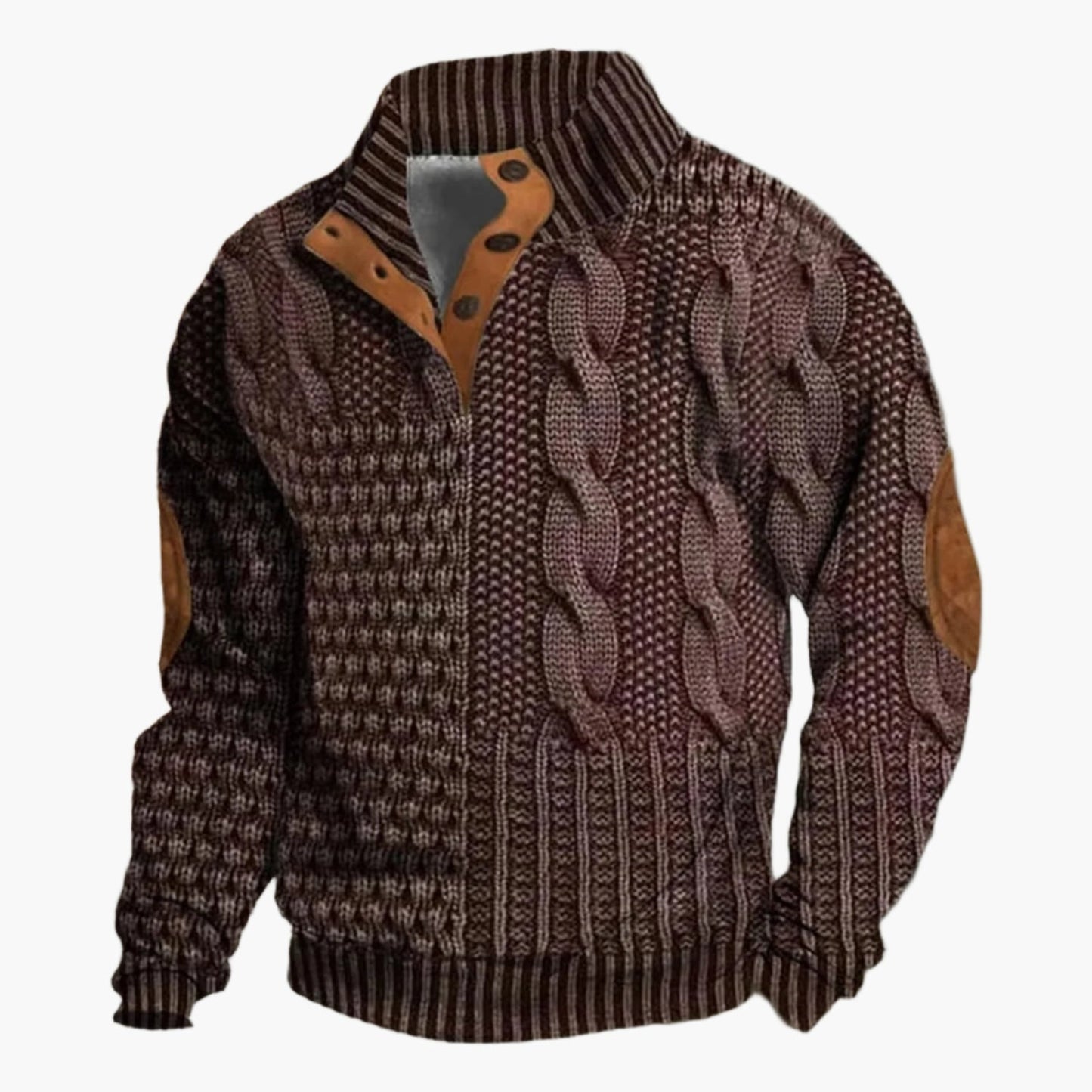 Męska bomberka w wzór dzianiny w stylu vintage – moda casual