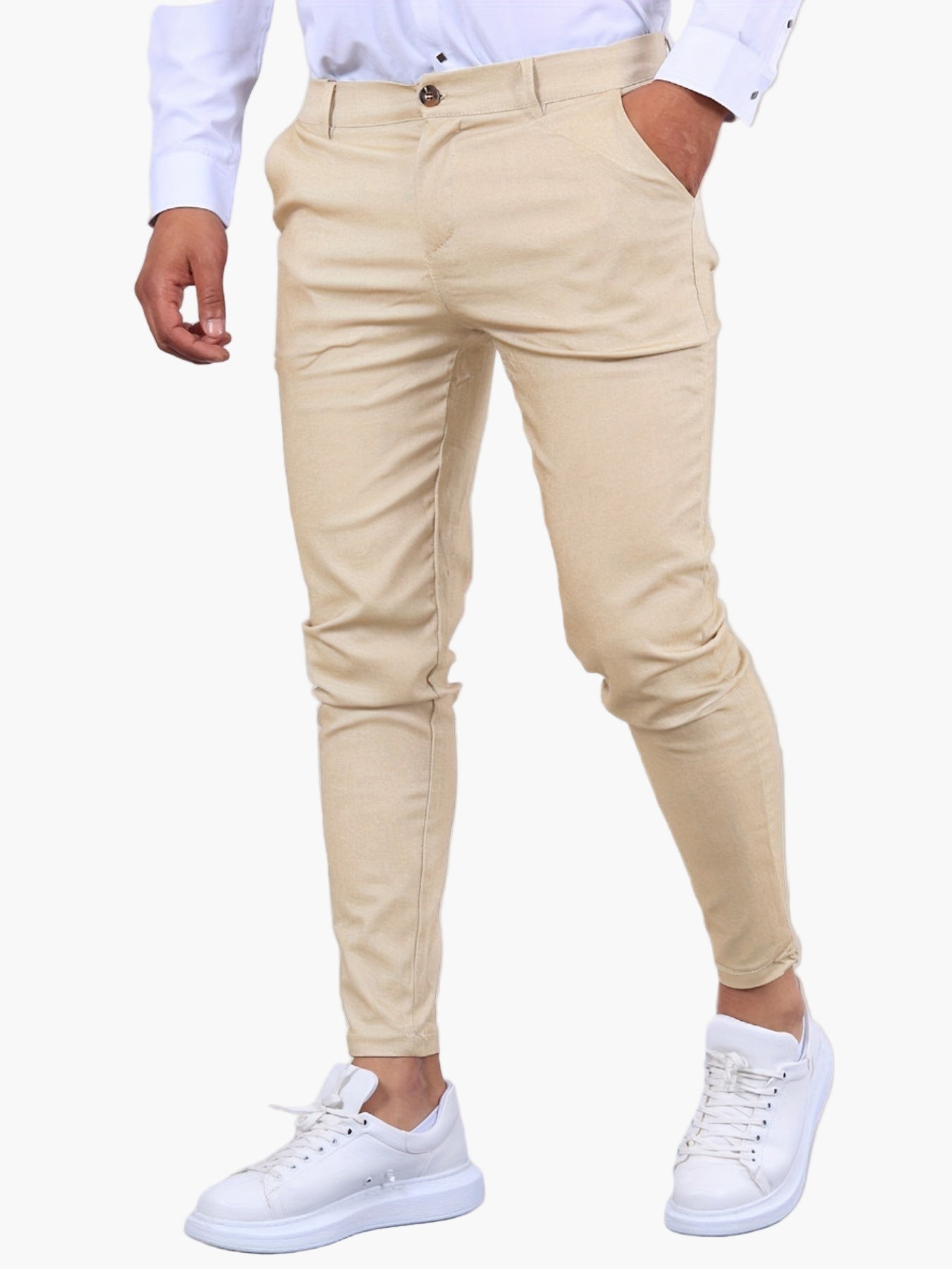Herren Skinny-Fit Chinohose – Modisches Basic für Alltag und Büro