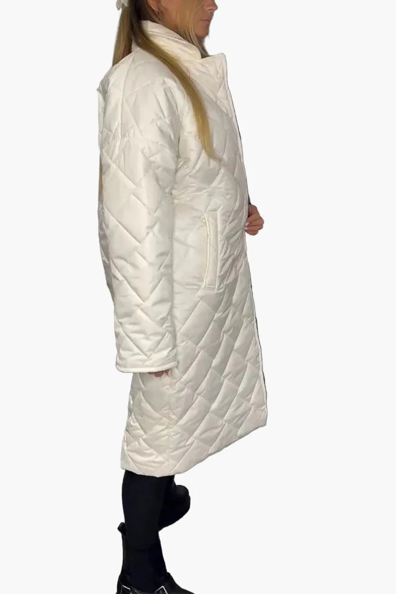 Damen Steppmantel Winter Wende-Design mit Leopardenmuster – Stilvoller Alltagsmantel