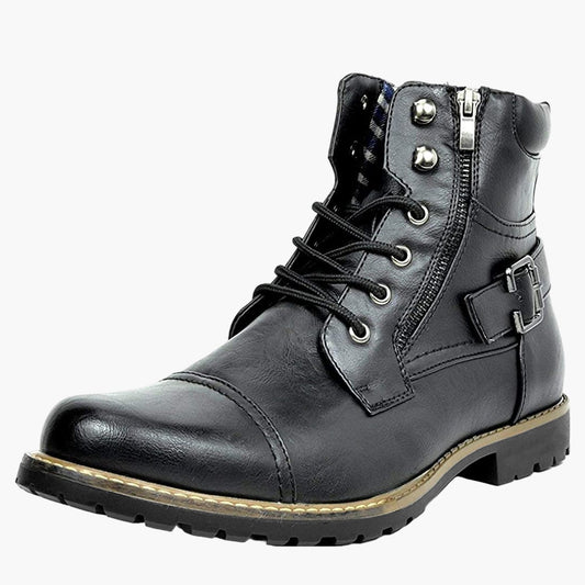 Stivaletto uomo stile urbano con cerniera e fibbia – Stivale city alla moda per tutti i giorni e il tempo libero