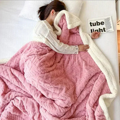 Unisex zachte winterdeken – Luxe comfortdeken voor bed & bank, knusse stijl voor koude dagen