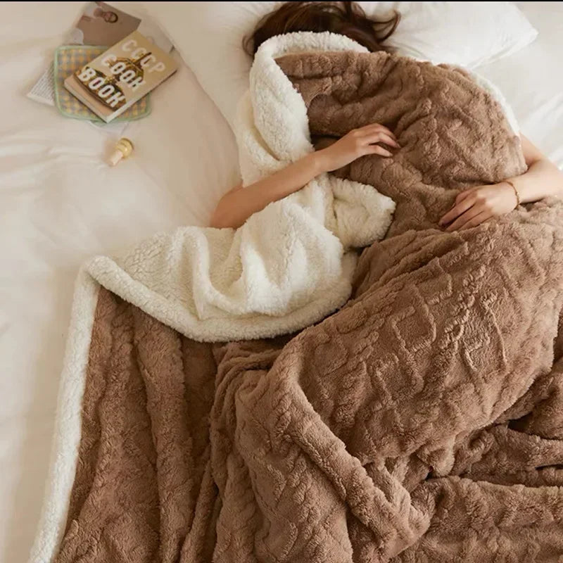 Unisex zachte winterdeken – Luxe comfortdeken voor bed & bank, knusse stijl voor koude dagen