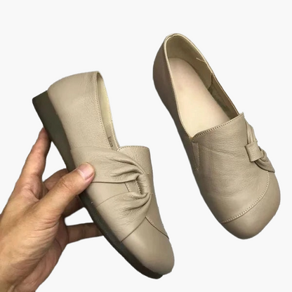 Dame behagelige slip-ons med sløjfedetalje – elegante ortopædiske sko til hverdag og kontor