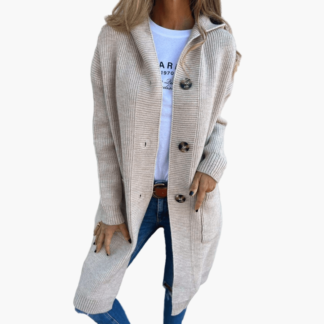 Damen Strickcardigan Lang – Modisches Alltags- und Freizeit-Outfit