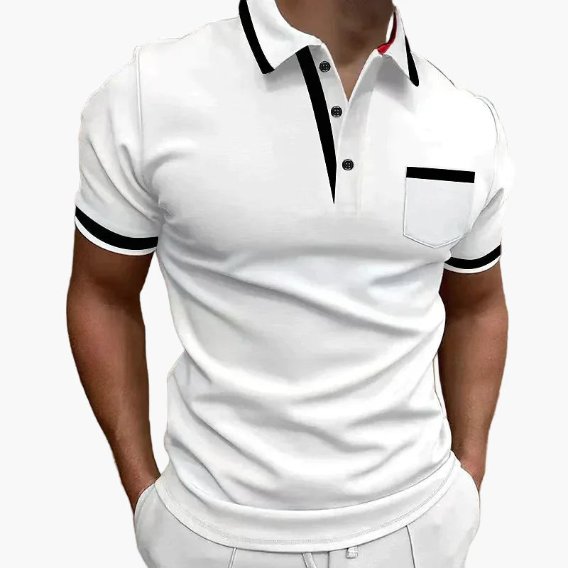 Herre polo skjorte modern fit med kontrastdetaljer – Stilfuld til hverdag og fritid