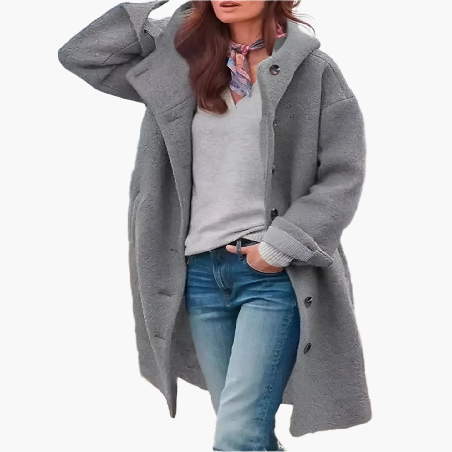 Dames wintermantel casual lang elegant – warme overgangsjas voor dagelijks gebruik & vrije tijd