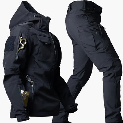 Ensemble softshell outdoor homme – Veste tactique & pantalon pour trekking, randonnée et survie