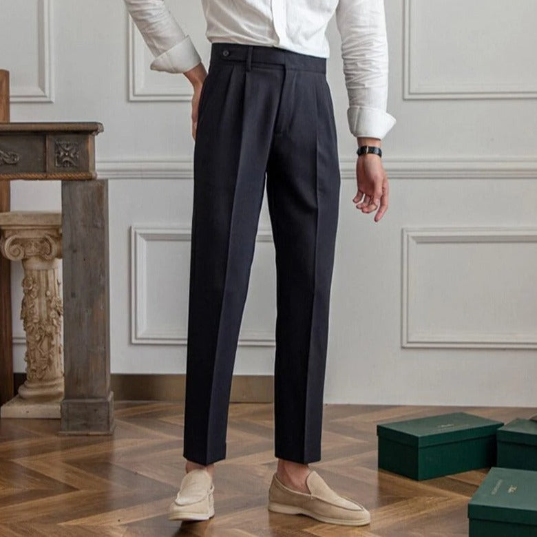 Pantalon met rechte pijpen en zakken voor heren