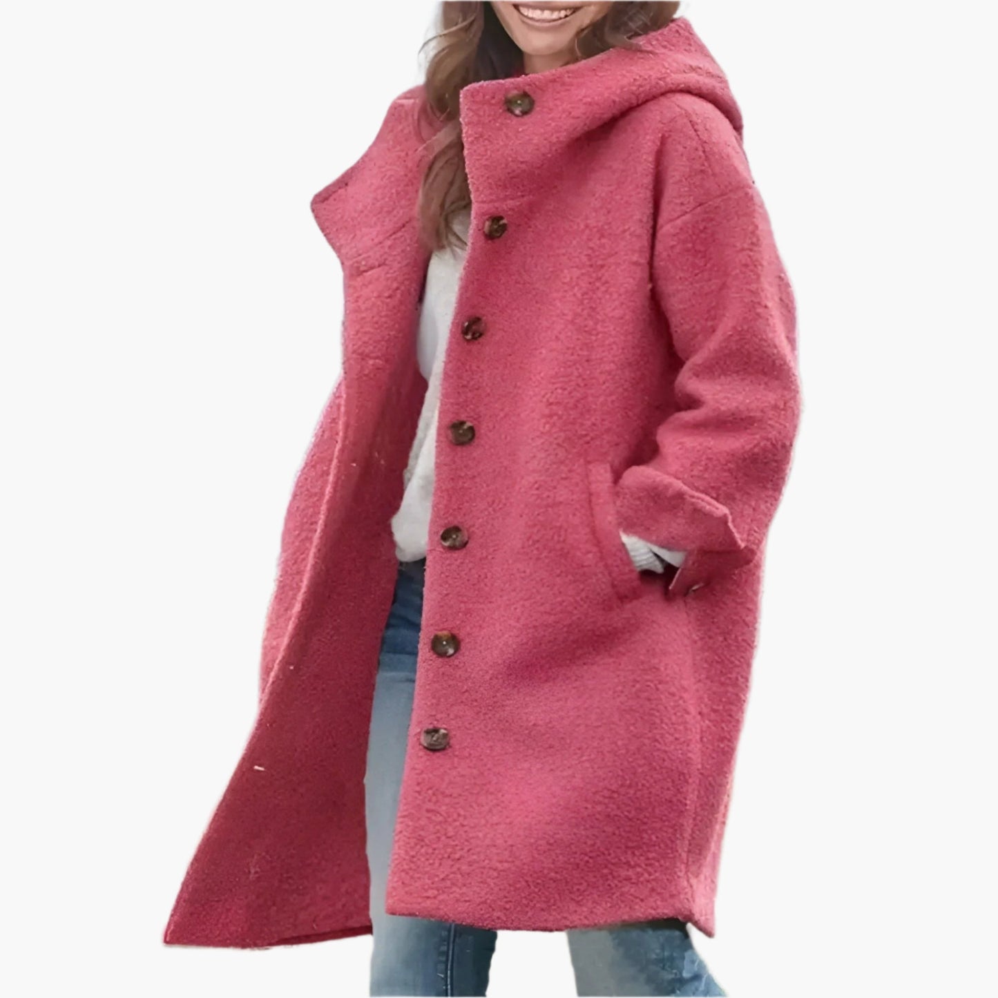 Dames wintermantel casual lang elegant – warme overgangsjas voor dagelijks gebruik & vrije tijd