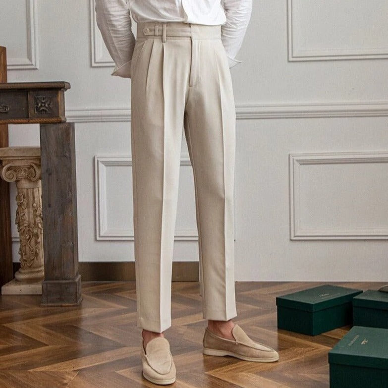 Pantalon met rechte pijpen en zakken voor heren