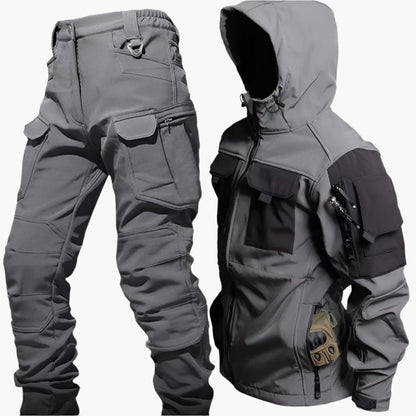 Ensemble softshell outdoor homme – Veste tactique & pantalon pour trekking, randonnée et survie