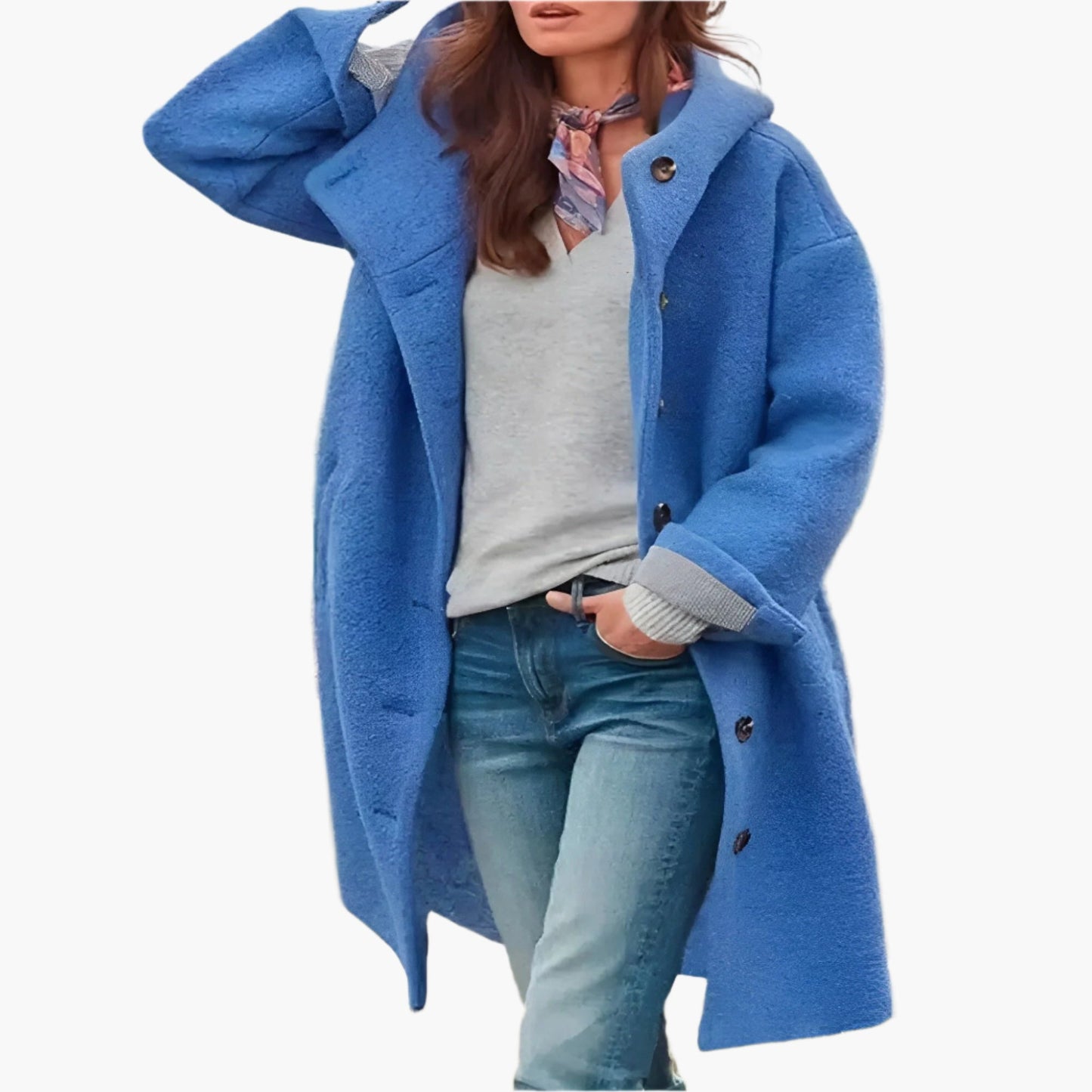 Dames wintermantel casual lang elegant – warme overgangsjas voor dagelijks gebruik & vrije tijd