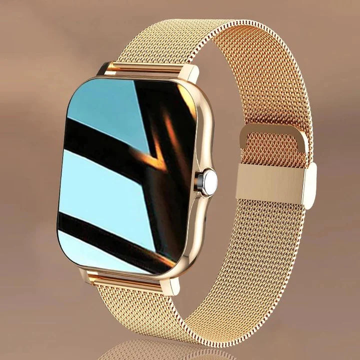 Dame smartklokke fitness tracker med helsefunksjoner og varsler – Stilfull klokke for hverdag, sport og velvære