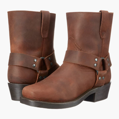 Herre Western støvletter vintage cowboy-stil til fritid & udendørs