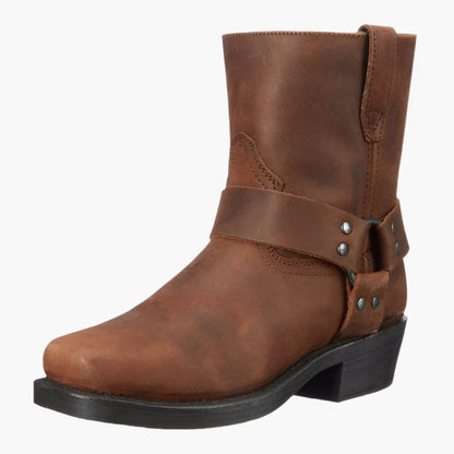 Herre Western støvletter vintage cowboy-stil til fritid & udendørs