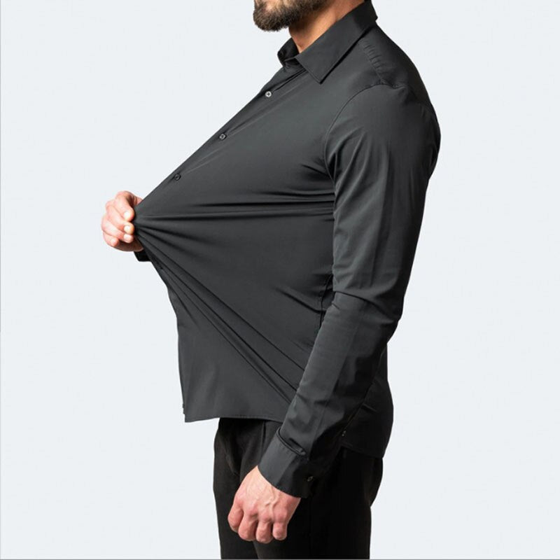 Camicia business da uomo Slim Fit – Camicia elegante a maniche lunghe per ufficio e tutti i giorni
