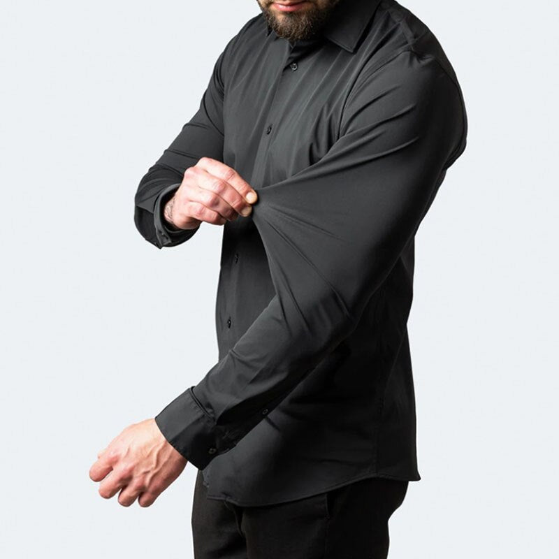 Camicia business da uomo Slim Fit – Camicia elegante a maniche lunghe per ufficio e tutti i giorni