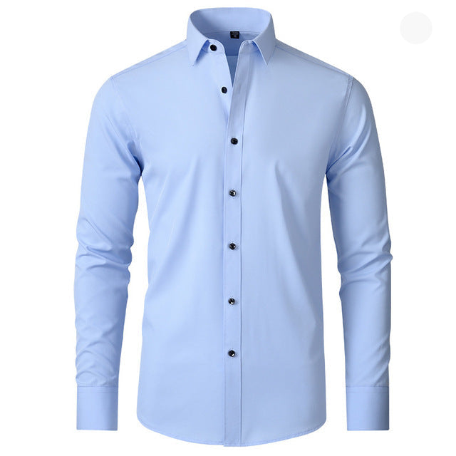 Camicia business da uomo Slim Fit – Camicia elegante a maniche lunghe per ufficio e tutti i giorni