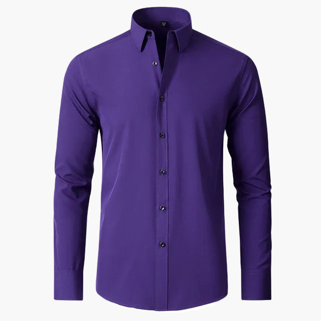 Camicia business da uomo Slim Fit – Camicia elegante a maniche lunghe per ufficio e tutti i giorni