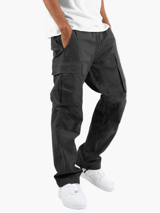 Herre cargo-bukse med avslappet passform og flere lommer – Hverdag og fritid, streetwear-stil