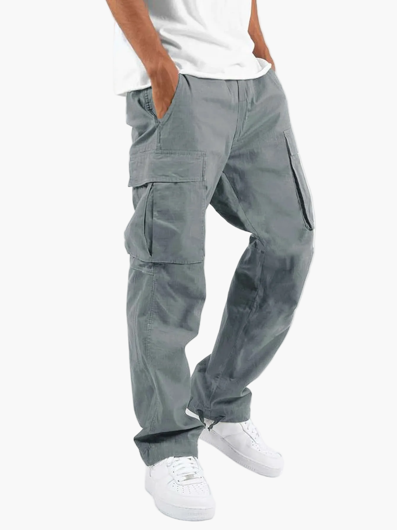 Herren Cargo-Hose Relaxed Fit mit Mehreren Taschen – Alltag & Freizeit, Streetwear Stil