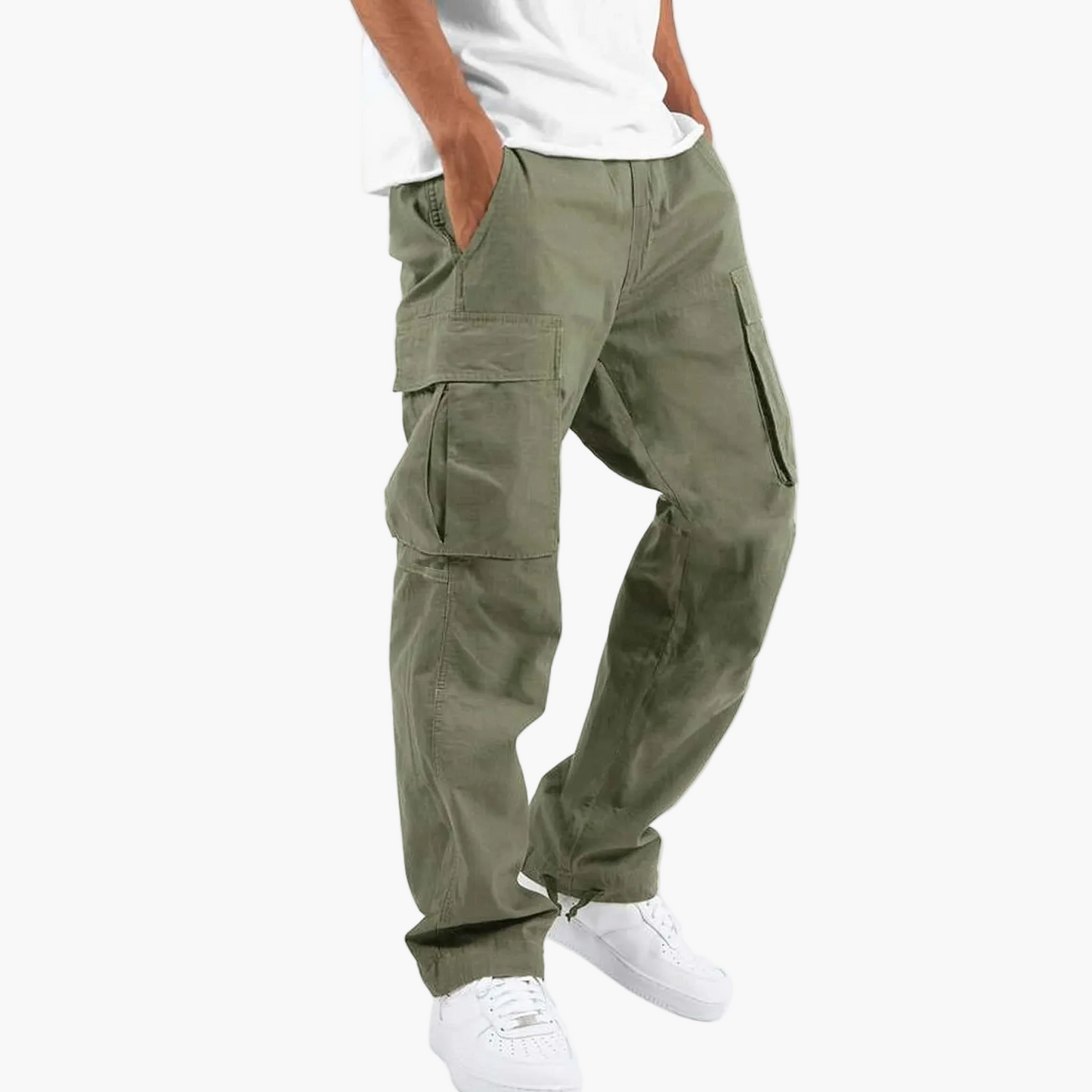 Herren Cargo-Hose Relaxed Fit mit Mehreren Taschen – Alltag & Freizeit, Streetwear Stil