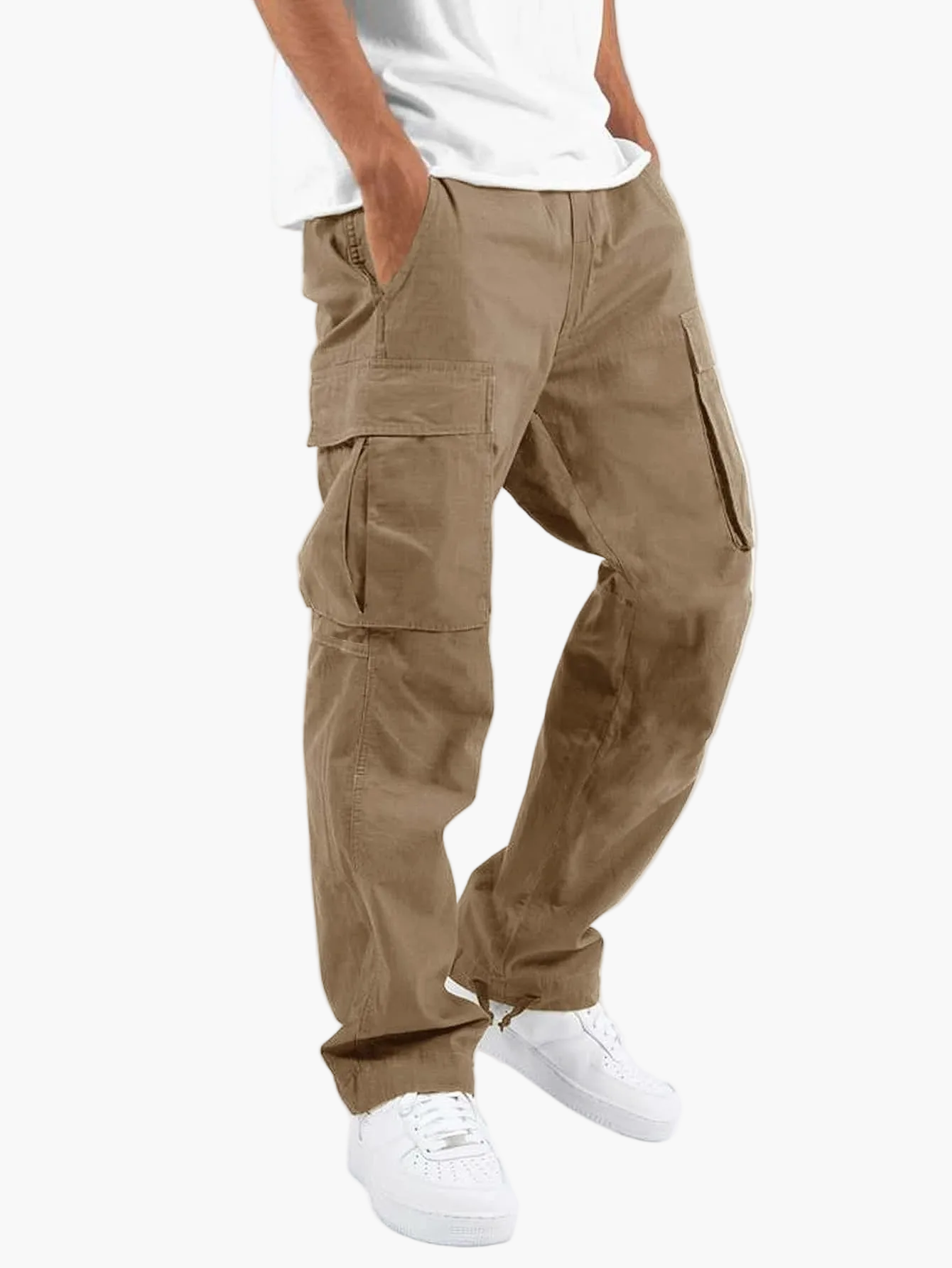 Herren Cargo-Hose Relaxed Fit mit Mehreren Taschen – Alltag & Freizeit, Streetwear Stil