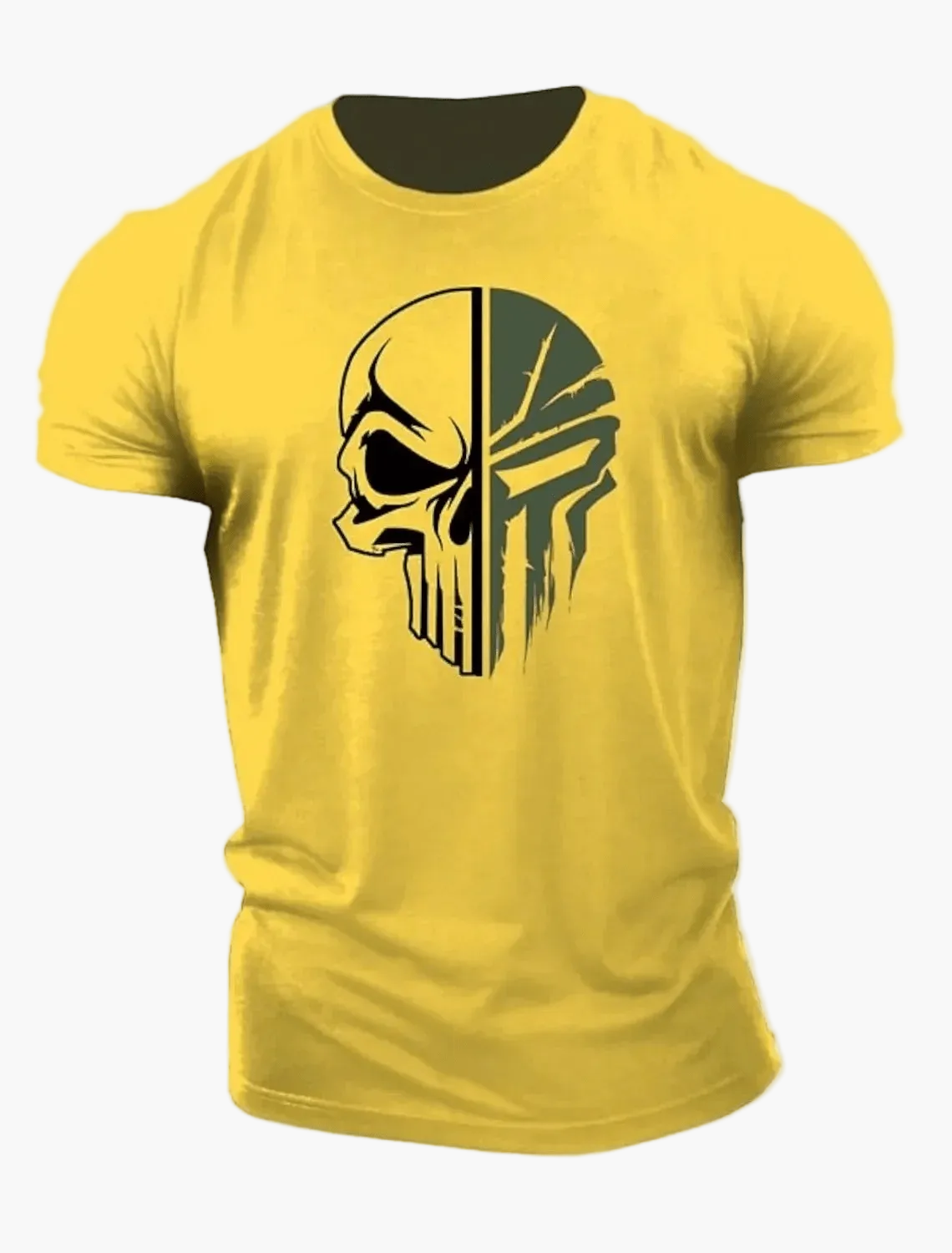 Herren T-Shirt mit Totenkopf und Militär-Design – Stylisches Freizeit- und Fitness-Shirt